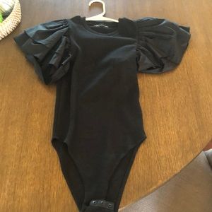 Zara ruffled body suit.